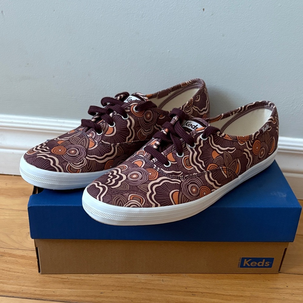 Keds Multicolor Patterned Ch Oc Ripple Burgny Sneakers